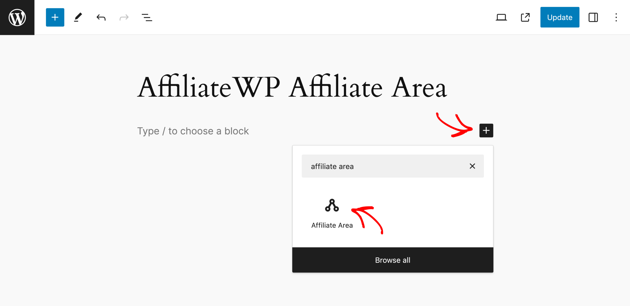 Affiliate Area Block