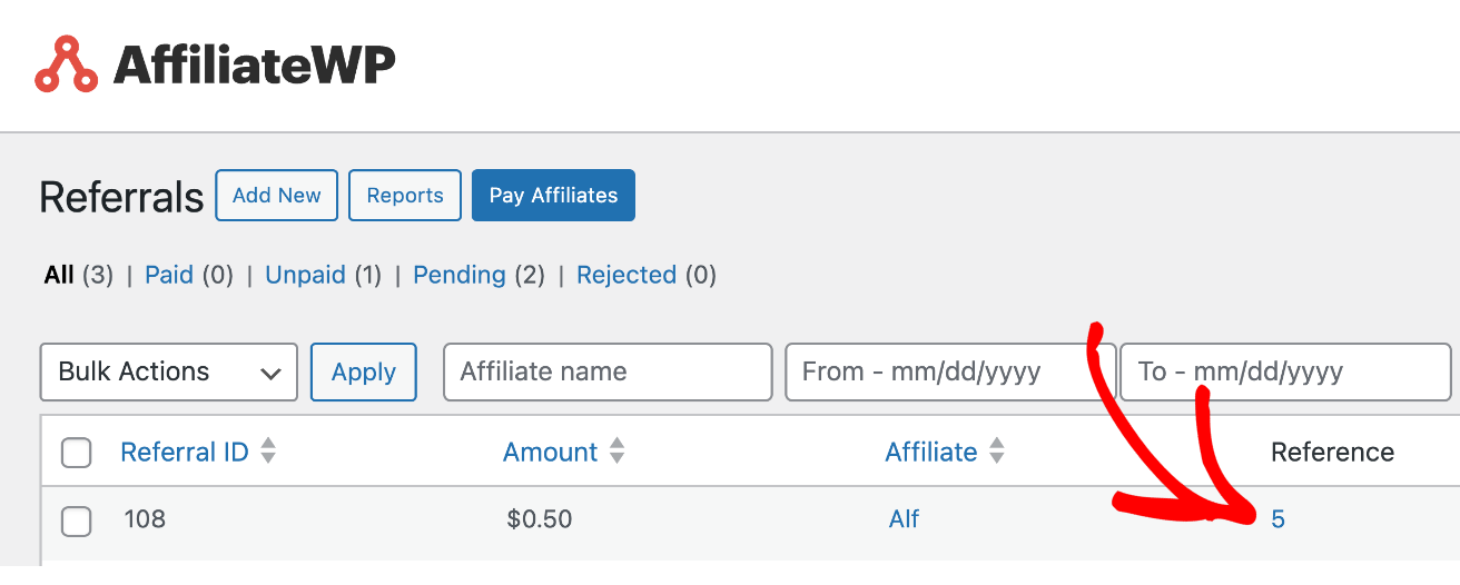 AffiliateWP Easy Digital Downloads Reference