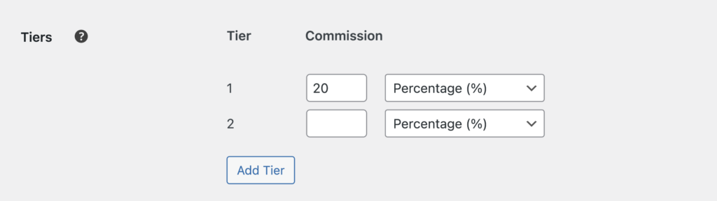 Setting up Tiers in Multi-Tier Commissions