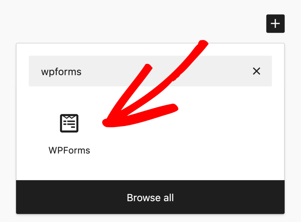 WPForms block