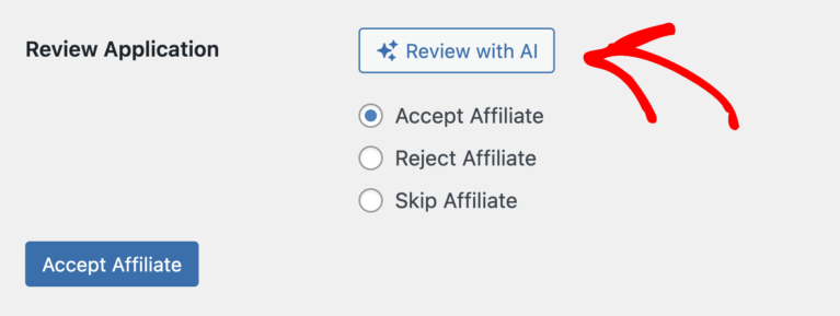 AI Affiliate Review feature in AffiliateWP