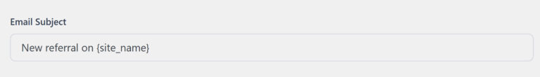 Add Email Subject for New Referral