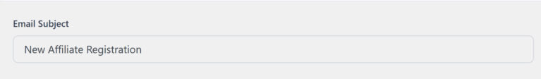 Add Email Subject for Affiliate Registration