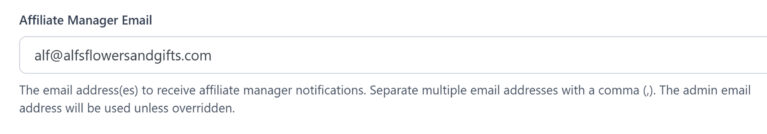 Enter Affiliate Manager Email