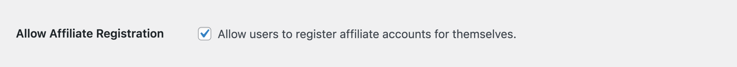 Allow Affiliate Registration