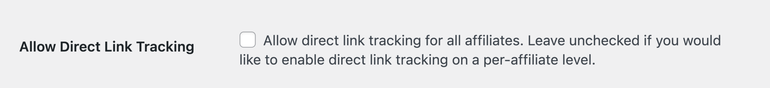 Allow direct link tracking