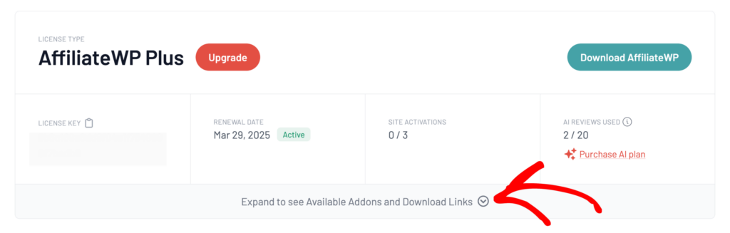 Expand to see Available Addons and Download Links