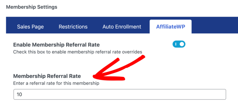Membership Referral rate 