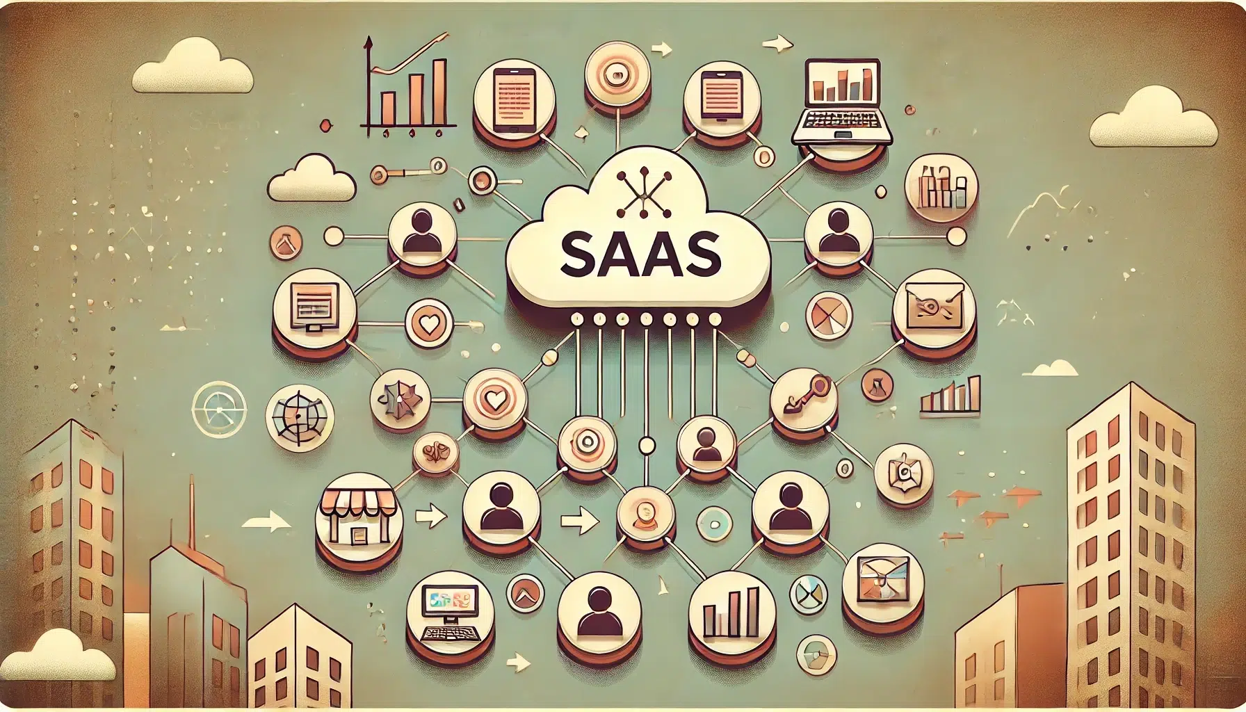 An illustration showcasing what is saas affiliate marketing