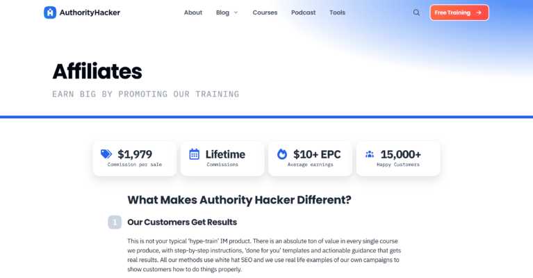 Authority Hacker affiliate program