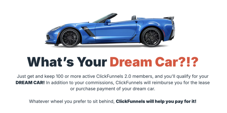 Dream Car bonus by ClickFunnels