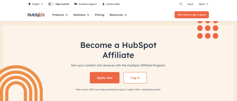 HubSpot affiliate program