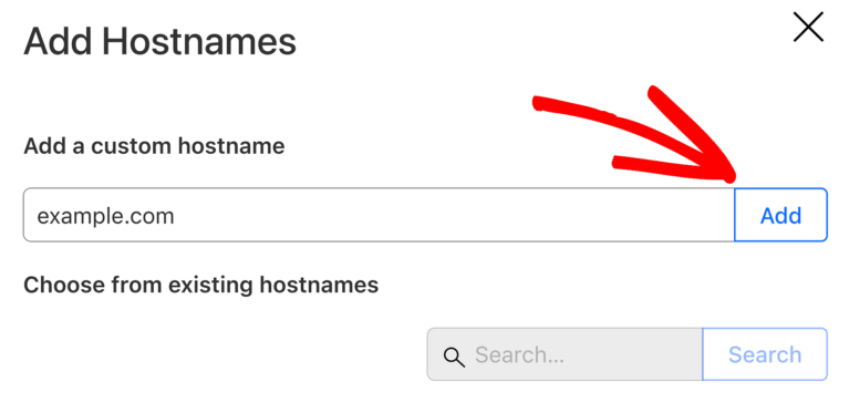 Add custom hostname