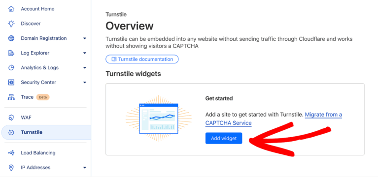 Add widget Cloudflare Turnstile