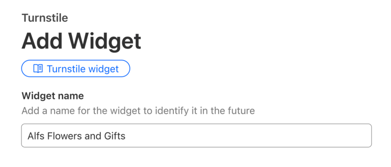 Add widget name