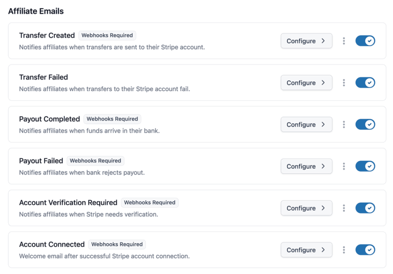 AffiliateWP Stripe Payouts Affiliate Emails
