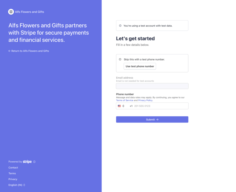 Stripe onboarding for Affiliates
