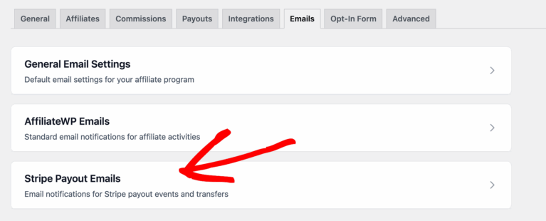 Stripe payouts emails