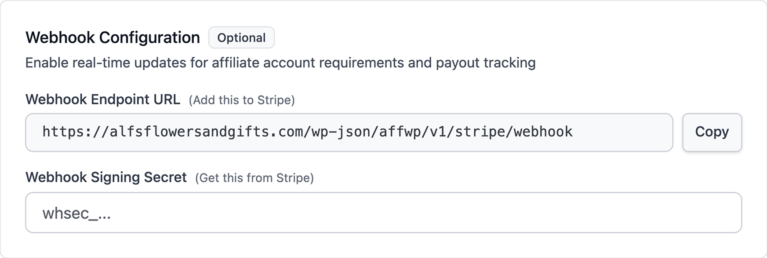 Stripe payouts webhook