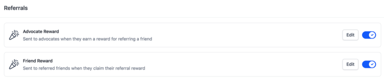 Referral email notification