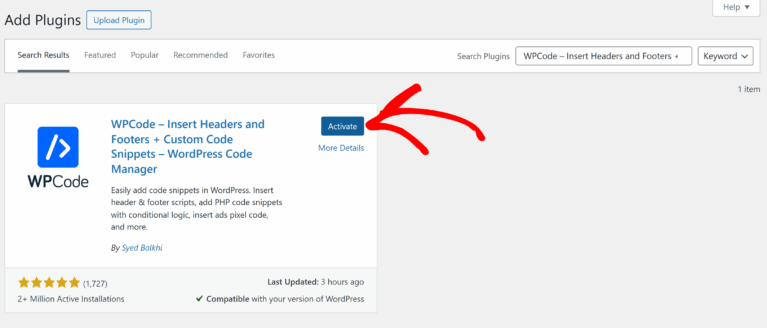Activate the Plugin