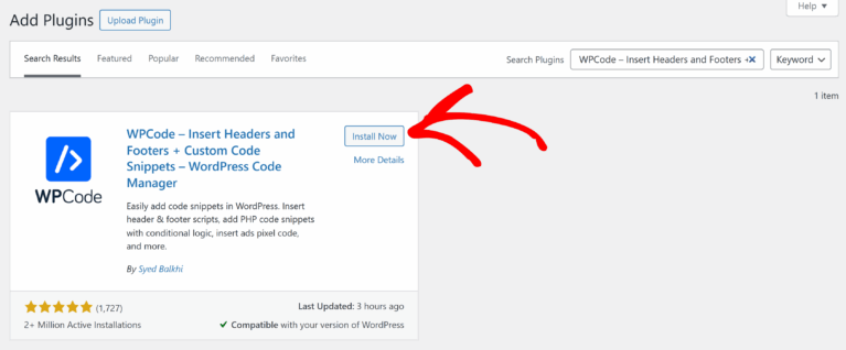 Install the WPCode Plugin
