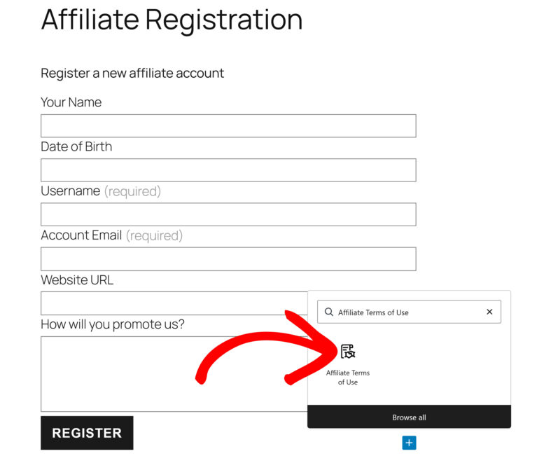 Choose Affiliate Terms of Use