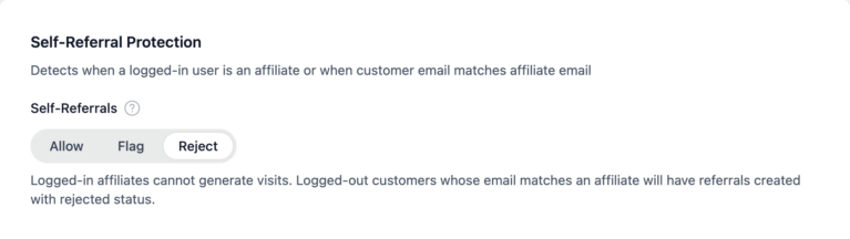 Self Referral Protection