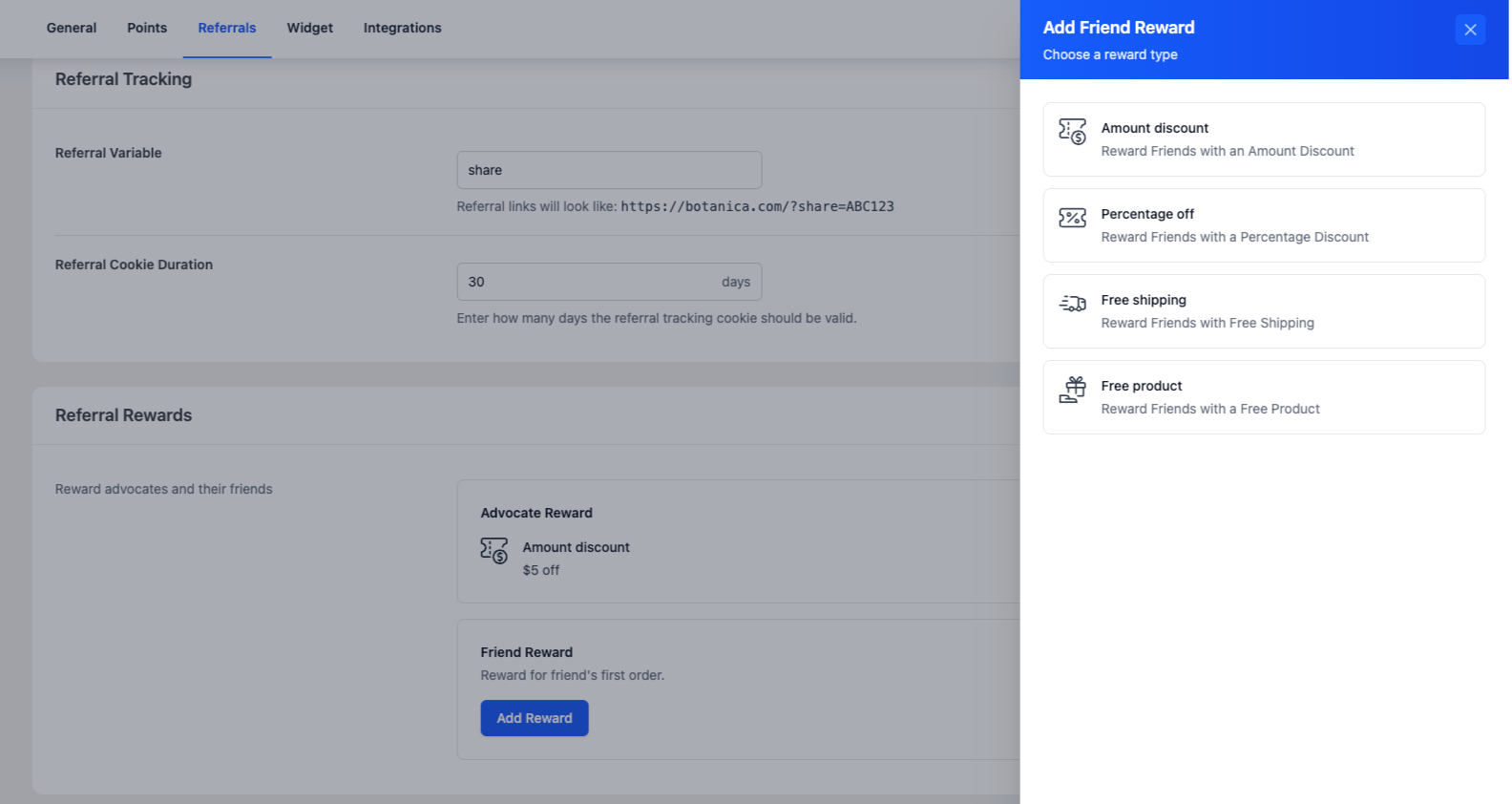 Ajouter une récompense pour ami