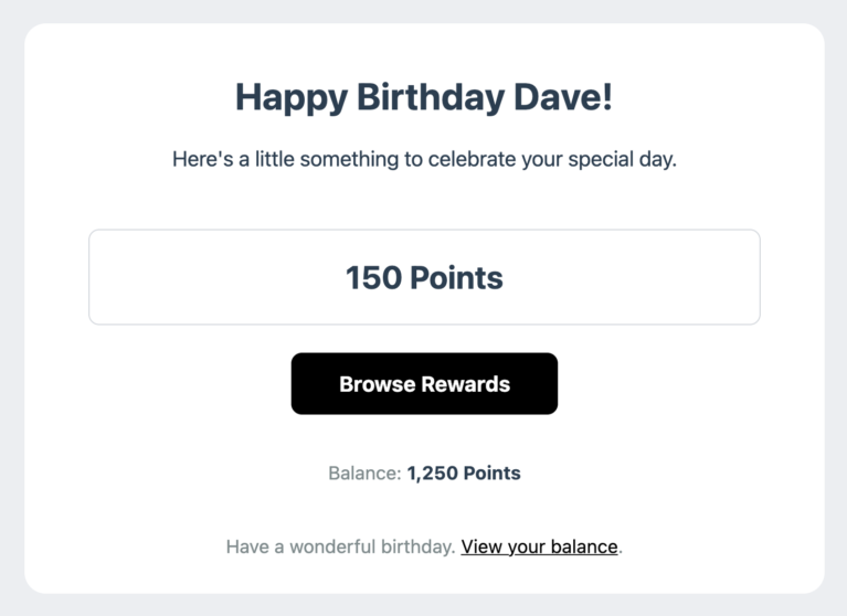 Notificação por e-mail de aniversário